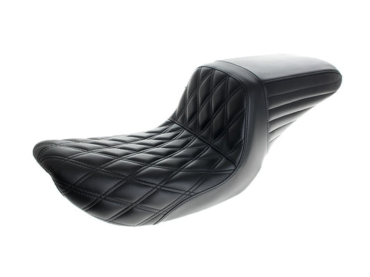 Kickflip Dual Seat with Black Double Diamond Stitch. Fits Dyna 1996-2003