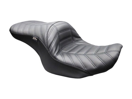 Maverick Indy Up Front Reduced Reach Dual Seat - Double Track Pleat. Fits CVO Touring 2023up, Street Glide & Road Glide 2024up, Touring 2025up