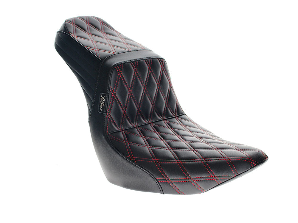 TailWhip Dual Seat with Red Diamond Stitch. Fits Softail Slim & Street Bob 2018up & Standard 2020up.