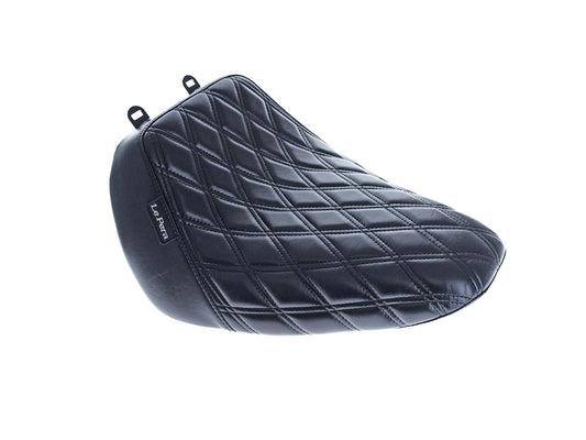 Bare Bones Solo Seat with Black Double Diamond Stitch. Fits Fatboy 2018up & Breakout 2023up