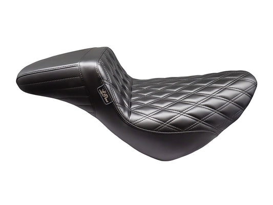 Kickflip Daddy Long Legs Dual Seat with Black Double Diamond Stitch - Extended Reach. Fits Sport Glide & Low Rider 2018up & Low Rider S 2020up.