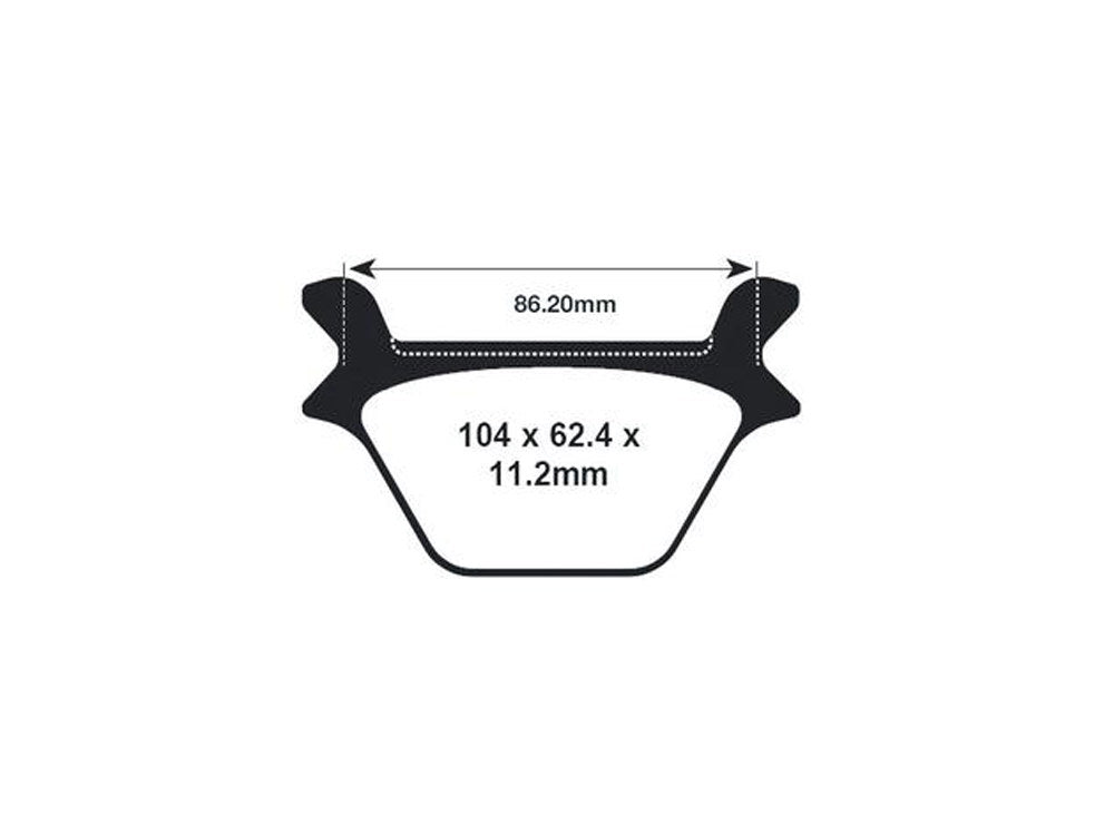 Gold-Plus Brake Pads. Fits Rear on Sportster 1987-1999 & Big Twin 1987-1999.