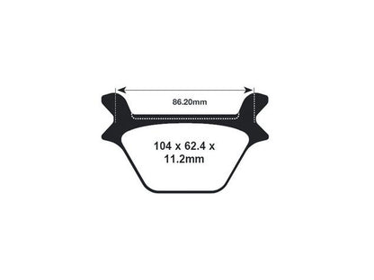 Gold-Plus Brake Pads. Fits Rear on Sportster 1987-1999 & Big Twin 1987-1999.