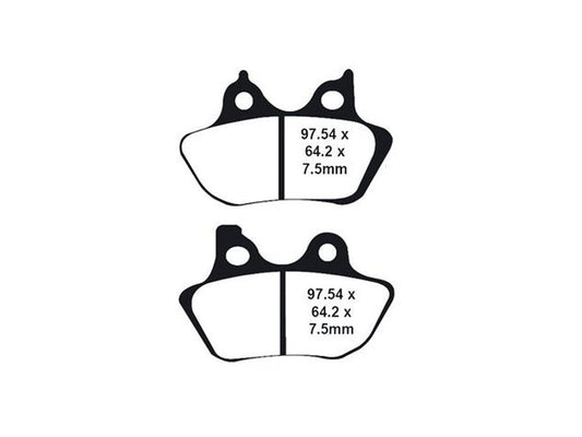 Gold-Plus Brake Pads. Fits Front & Rear on Sportster 2000-2003, Big Twin 2000-2007 & V-Rod 2002-2005.