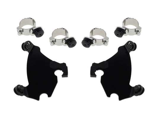 Black Gauntlet Trigger-Lock Mounting Hardware. Fits Street 500 2015-2020, Dyna 1991-2005 & Sportster 1987-2012.