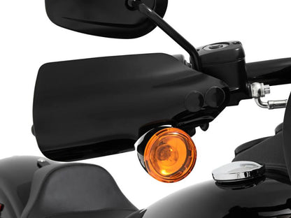 Handguards - Black. Fits Most Softail & Dyna 1996-2017 running OEM Front Indicators.