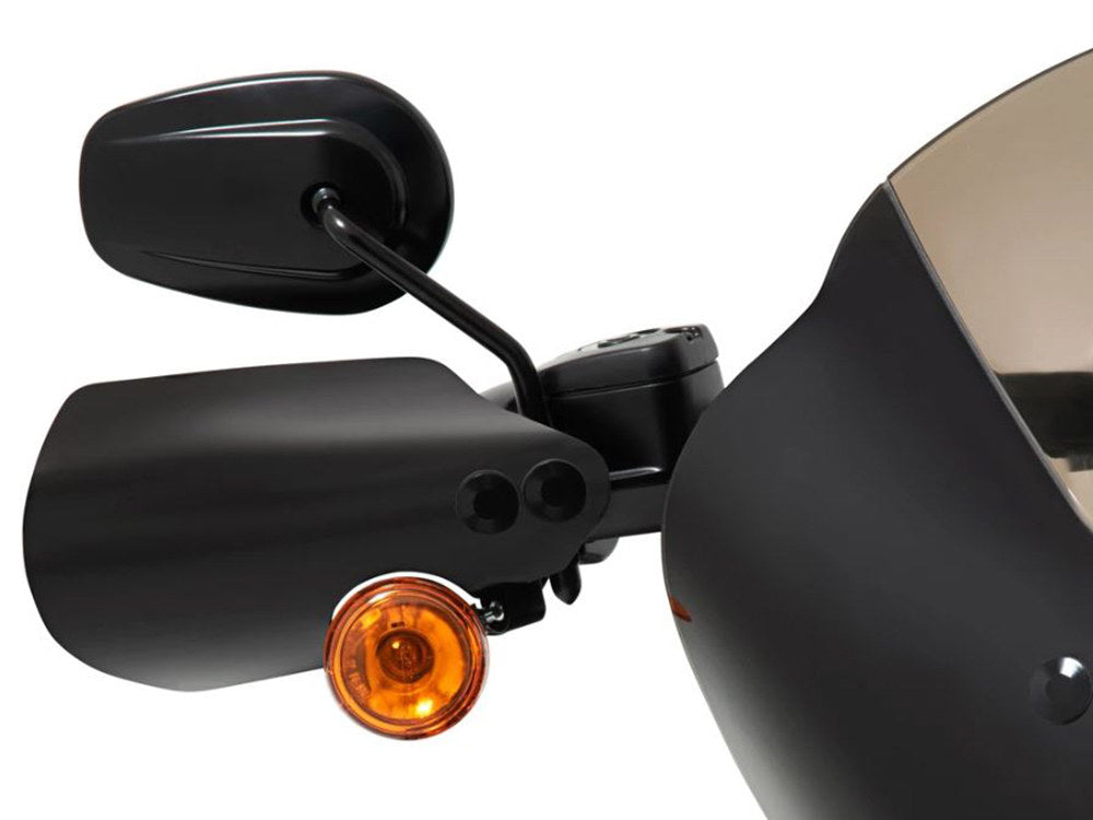 Handguards - Black. Fits Most Softail & Dyna 1996-2017 running OEM Front Indicators.