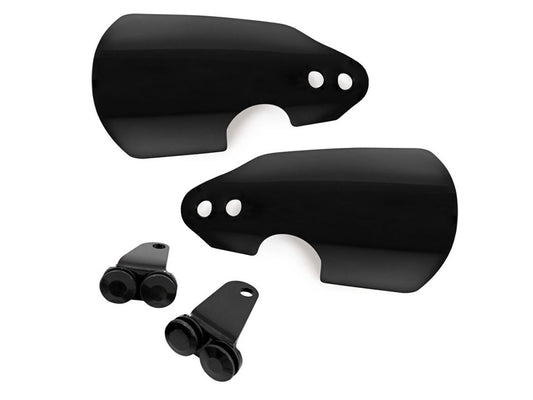 Handguards - Black. Fits Most Softail & Dyna 1996-2017 running OEM Front Indicators.