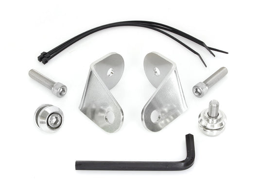 Front Turn Signal Relocation Brackets. Fits FL Softail 1986-2017 With Spotlight Bar, with Batwing Fairing.