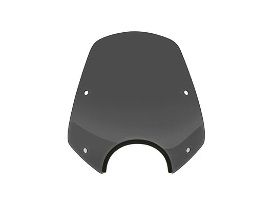 Del Rey Windshield. Dark Black Smoke. 13in. High x 15in. Wide. Fits models with 5-3/4in. Headlights.