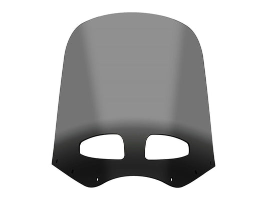 Vented Road Warrior Windshield - 17in. Black Smoke
