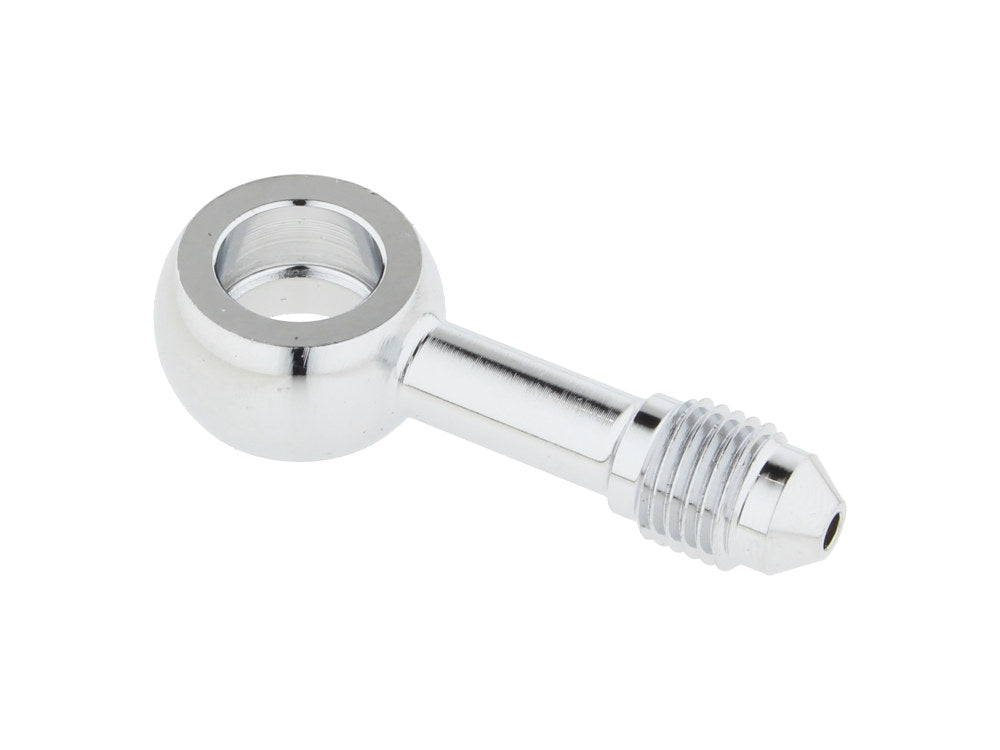 Chrome 3/8in. (10mm) ID, 180 Degree Straight Banjo - Male #3 End.