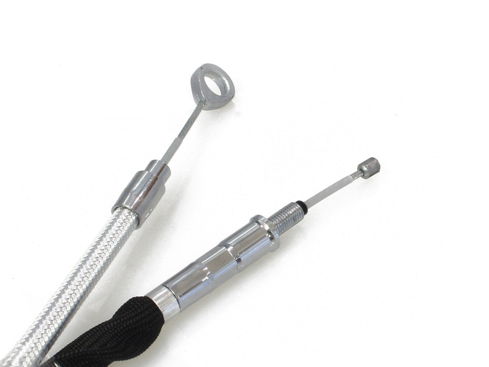 69in. Clutch Cable - Sterling Chromite. Fits Softail 2007-2024 & Dyna 2006-2017.