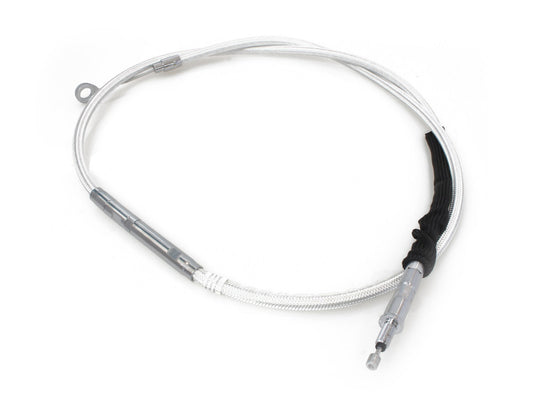 59in. Clutch Cable - Sterling Chromite. Fits Softail 2007-2024 & Dyna 2006-2017.