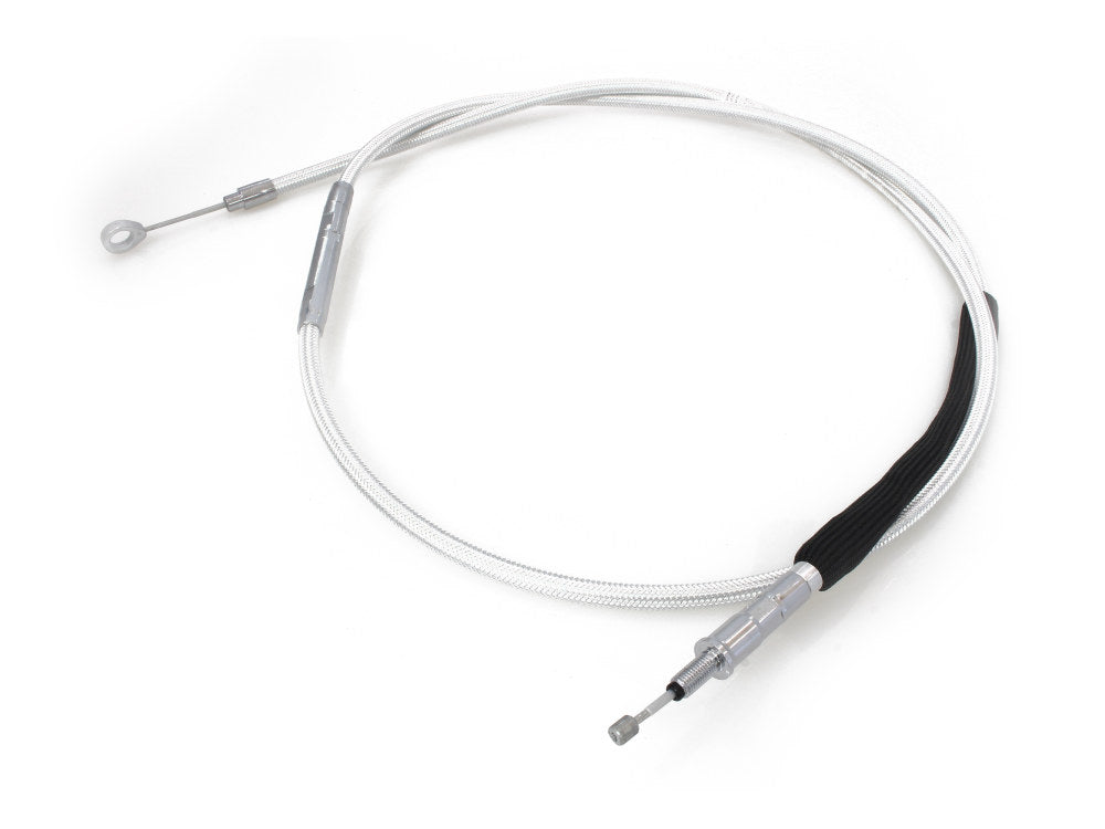 79in. Clutch Cable - Sterling Chromite. Fits Softail 2007-2024 & Dyna 2006-2017.