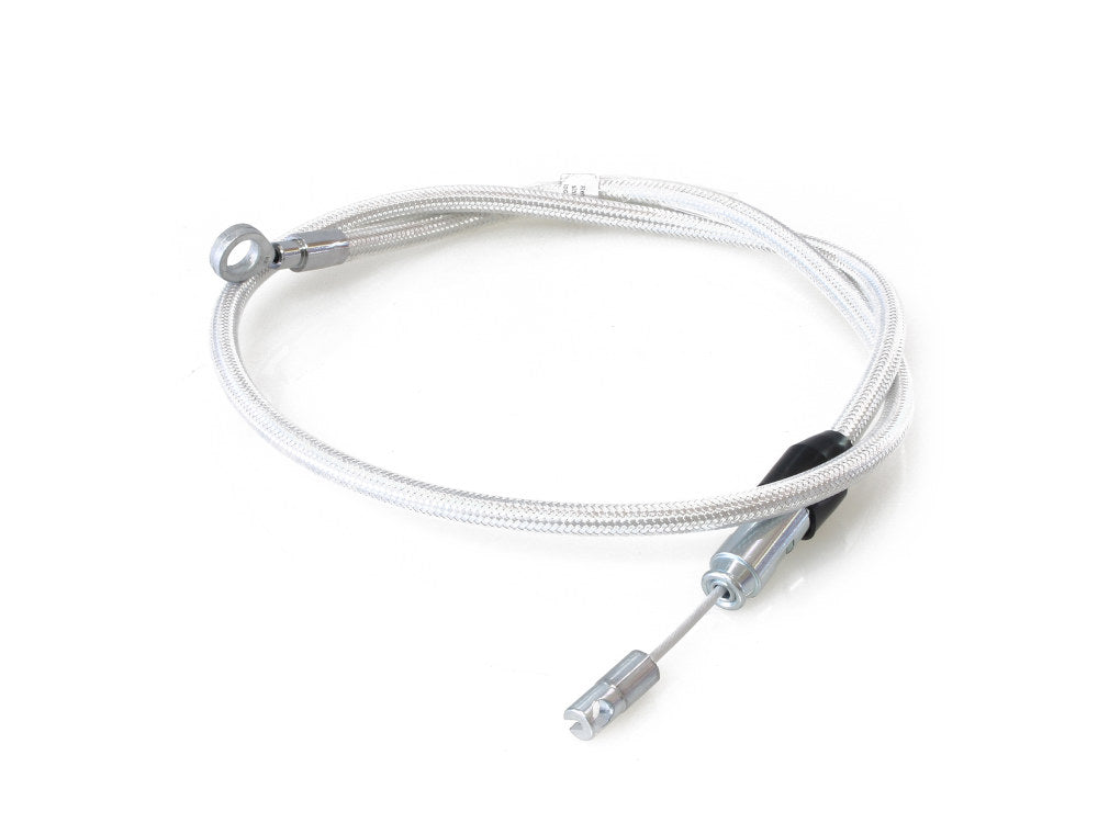 40in. Quick Connect Upper Clutch Cable - Sterling Chromite. Fits Softail 2018-2024 & Most Touring 2021-2024
