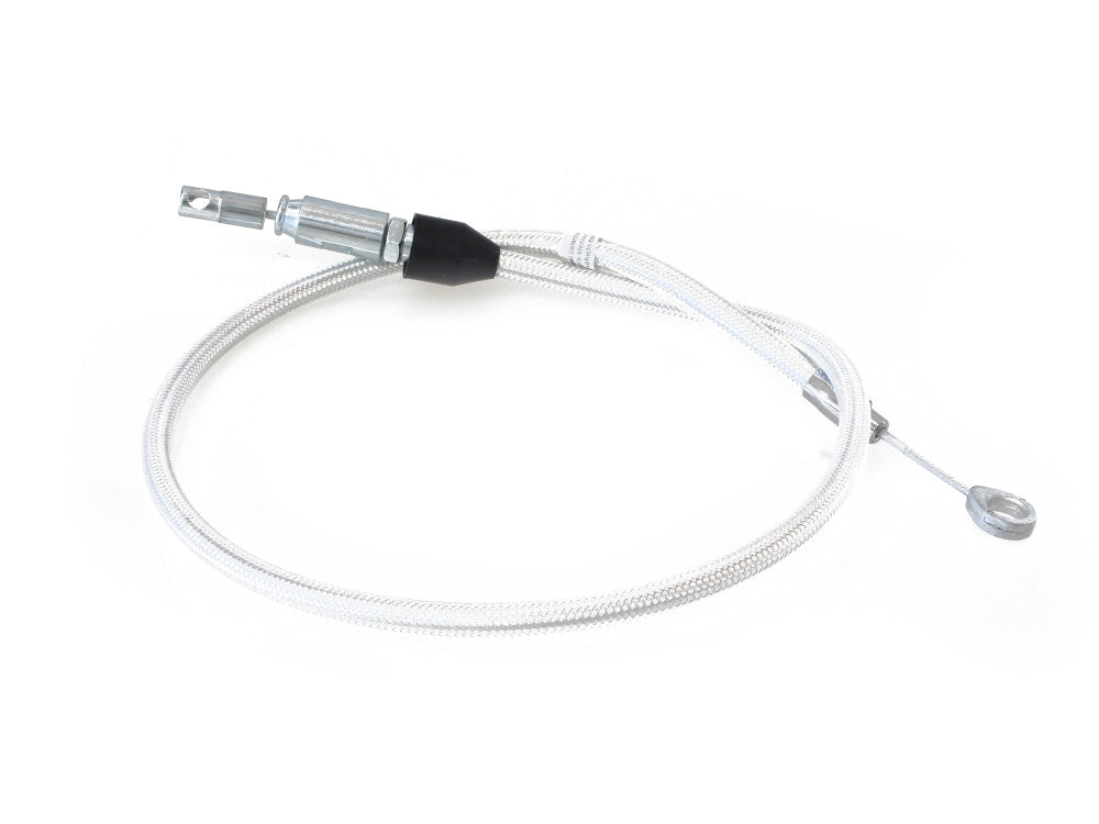 34in. Quick Connect Upper Clutch Cable - Sterling Chromite. Fits Softail 2018-2024
