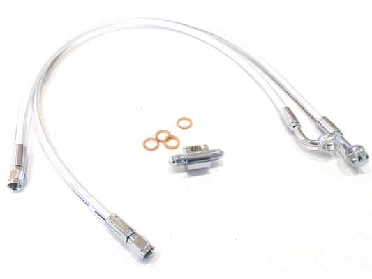 Rear Brake Line - Sterling Chromite. Fits Road King 1998-2006 & Tour Glide 1992-1996.
