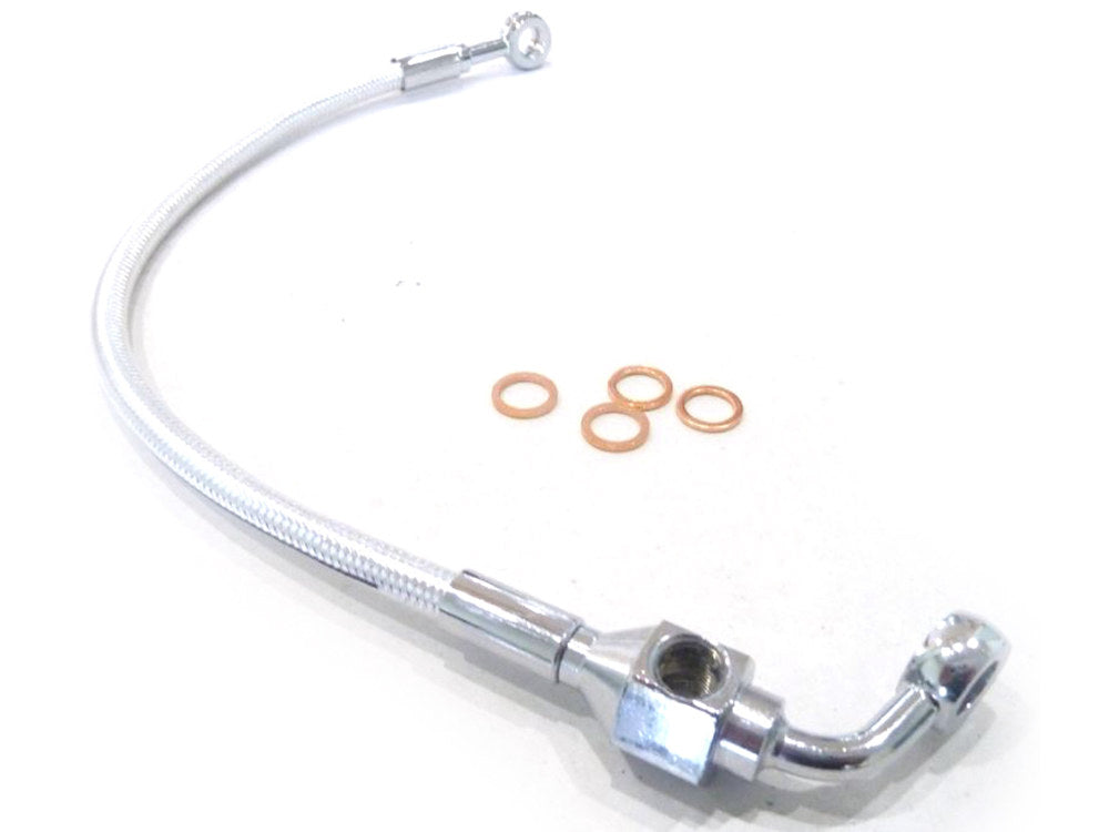 Rear Brake Line - Sterling Chromite. Fits Dyna 2000-2007
