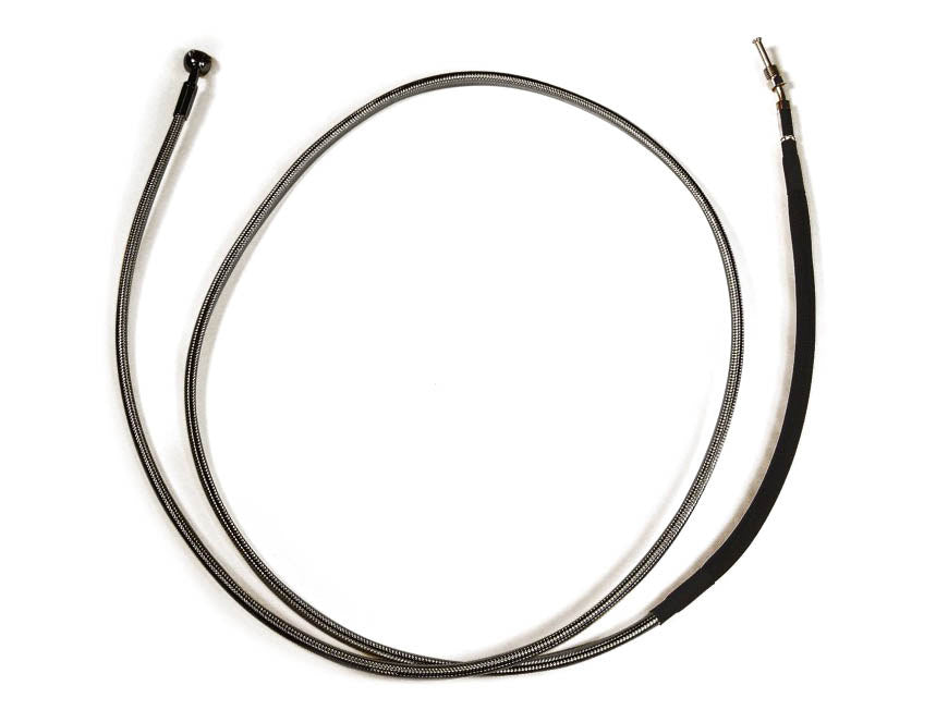 74in. Hydraulic Clutch Line with 10mm x 180 Degree Banjo - Black Pearl. Fits Touring & Softail 2017up Models with the Original H-D Hydraulic Clutch.