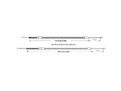 64-3/8in. Clutch Cable - Black Pearl. Fits Street 500 & Street 750 2015-2020.