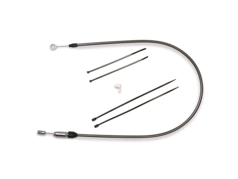 45in. Quick Connect Upper Clutch Cable - Black Pearl. Fits Softail 2018-2024 & Most Touring 2021-2024