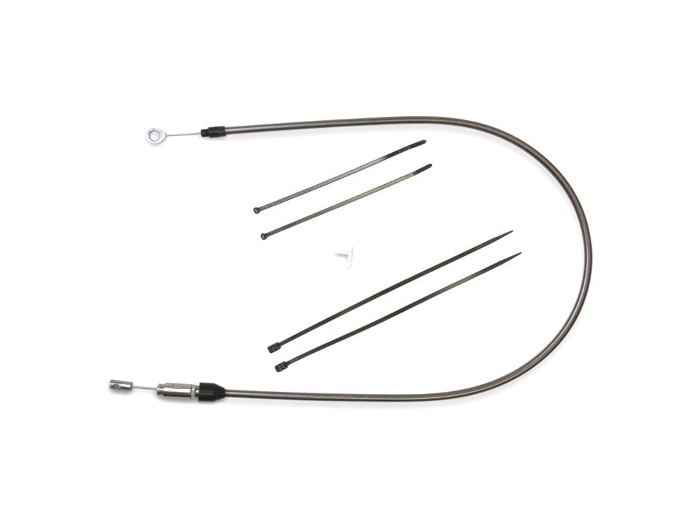 50in. Quick Connect Upper Clutch Cable - Black Pearl. Fits Softail 2018-2024 & Most Touring 2021-2024