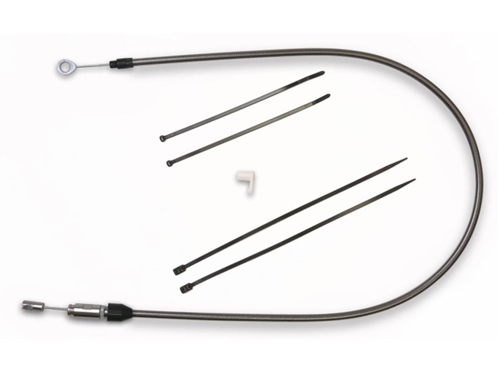 54in. Quick Connect Upper Clutch Cable - Black Pearl. Fits Softail 2018-2024 & Most Touring 2021-2024