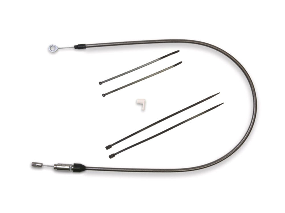 56in. Quick Connect Upper Clutch Cable - Black Pearl. Fits Softail 2018-2024 & Most Touring 2021-2024