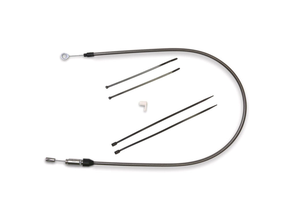 38in. Quick Connect Upper Clutch Cable - Black Pearl. Fits Softail 2018-2024