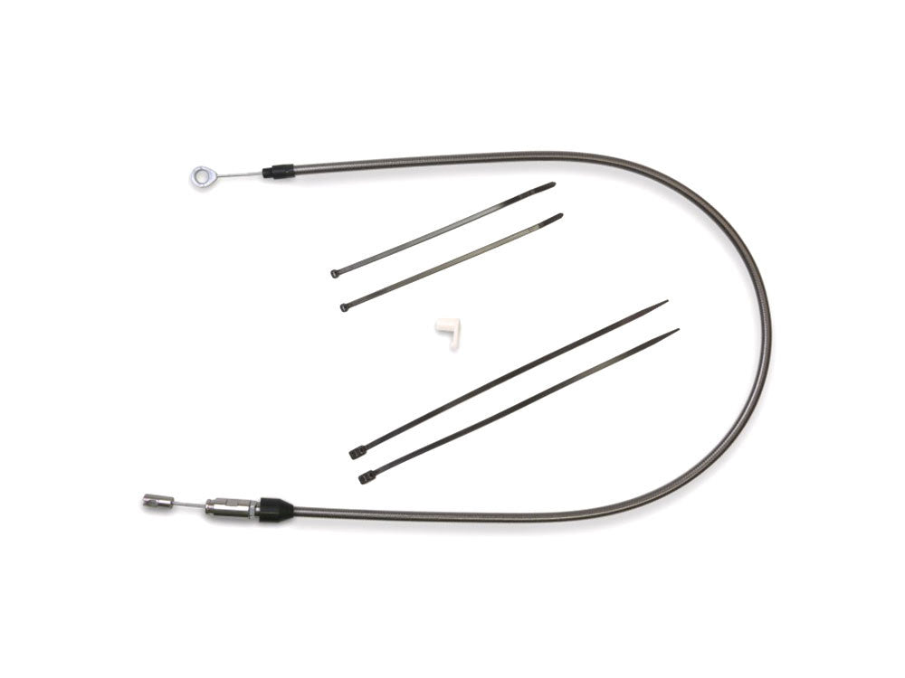 34in. Quick Connect Upper Clutch Cable - Black Pearl. Fits Softail 2018-2024