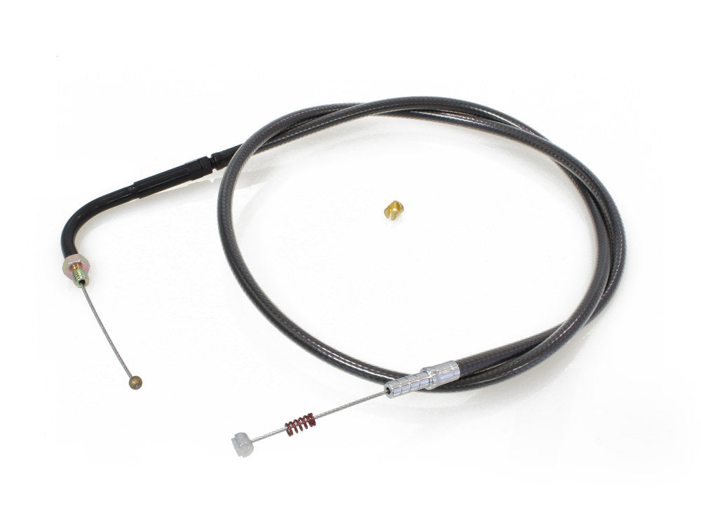 32-1/2in. Idle Cable - Black Pearl. Fits Big Twin 1990-1995.