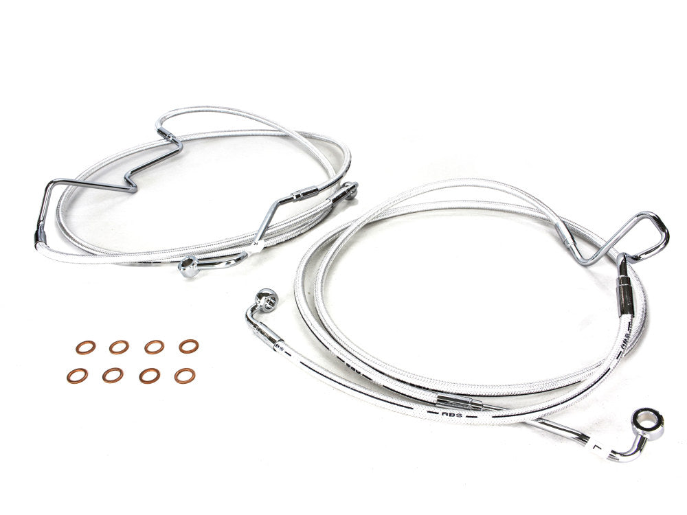 Lower Front Brake Line - Sterling Chromite. Fits Touring 2014-2023
