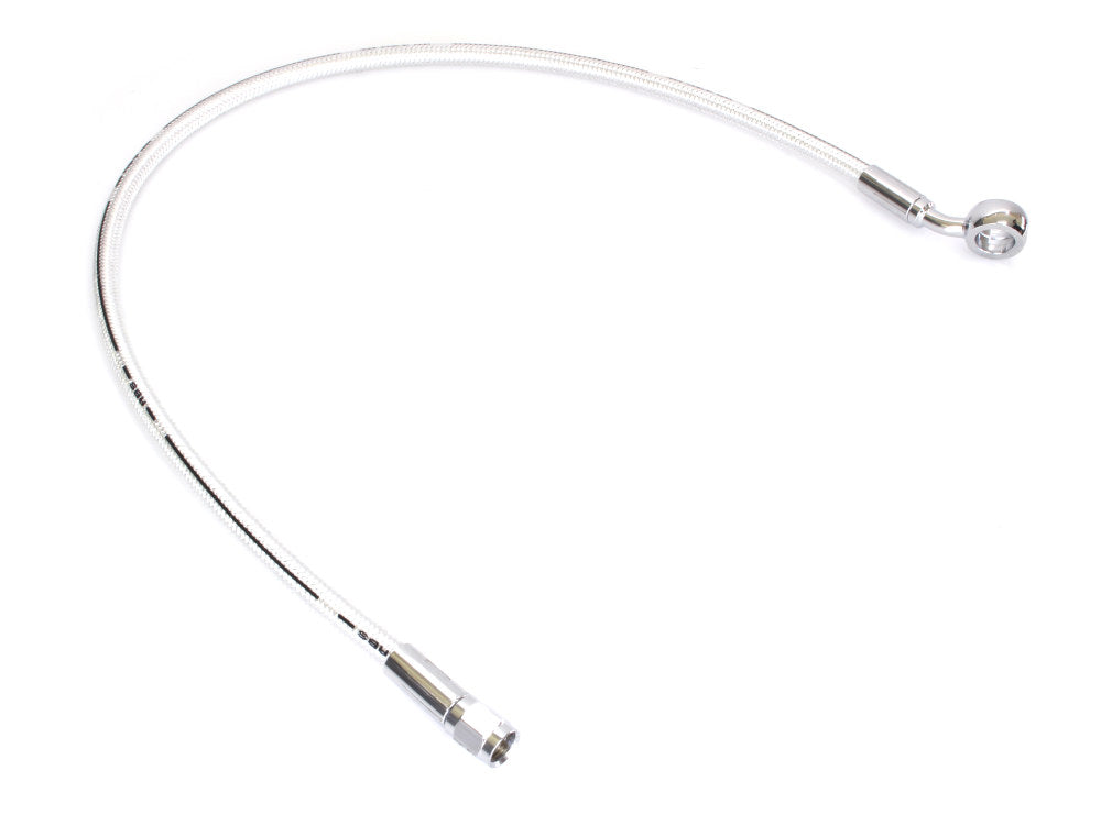 24in. Upper Front Brake Line with 12mm x 35 Degree Banjo - Sterling Chromite.