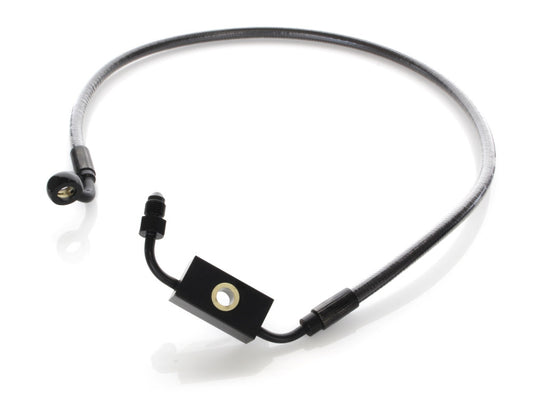 +4in. Over Length Lower Front Brake Line - Black Pearl. Fits Dyna 2012-2017