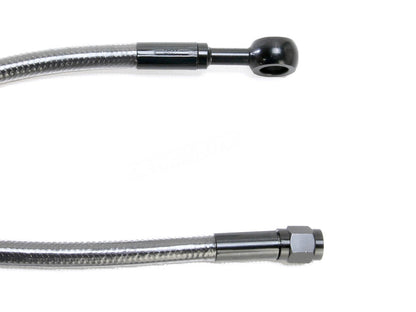 34in. Upper Front Brake Line with 10mm x 180 Degree Banjo - Black Pearl.