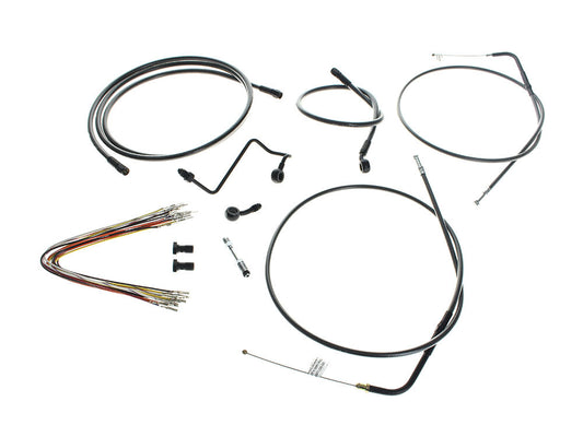 Black Cable Kit to Suit 14in. Burleigh Highball Apes. Fits Nightrod Special 2008-2017 & Muscle 2008-2017