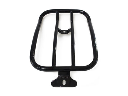 Solo Seat Luggage Rack - Gloss Black. Fits FX Softail 2007-2015 & Cross Bones 2008-2011