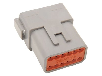 12-Wire Deutsch Receptacle with Wedgelock - Grey.