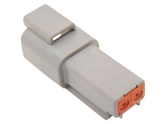 2-Wire Deutsch Receptacle with Wedgelock - Grey.