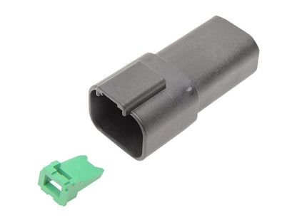 4-Wire Deutsch Receptacle with Wedgelock - Black.