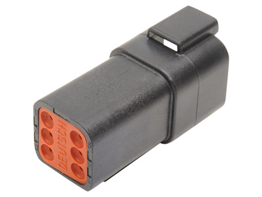 6-Wire Deutsch Receptacle with Wedgelock - Black.