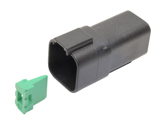 6-Wire Deutsch Receptacle with Wedgelock - Black.