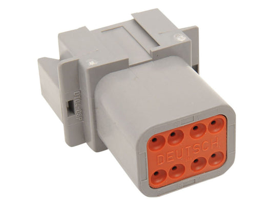 8-Wire Deutsch Receptacle with Wedgelock - Grey.