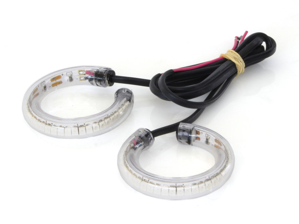 360 degrees Front Turn Signal with Clear Lens. Fits Street 500 2015-2020 with 37mm Fork Tubes.