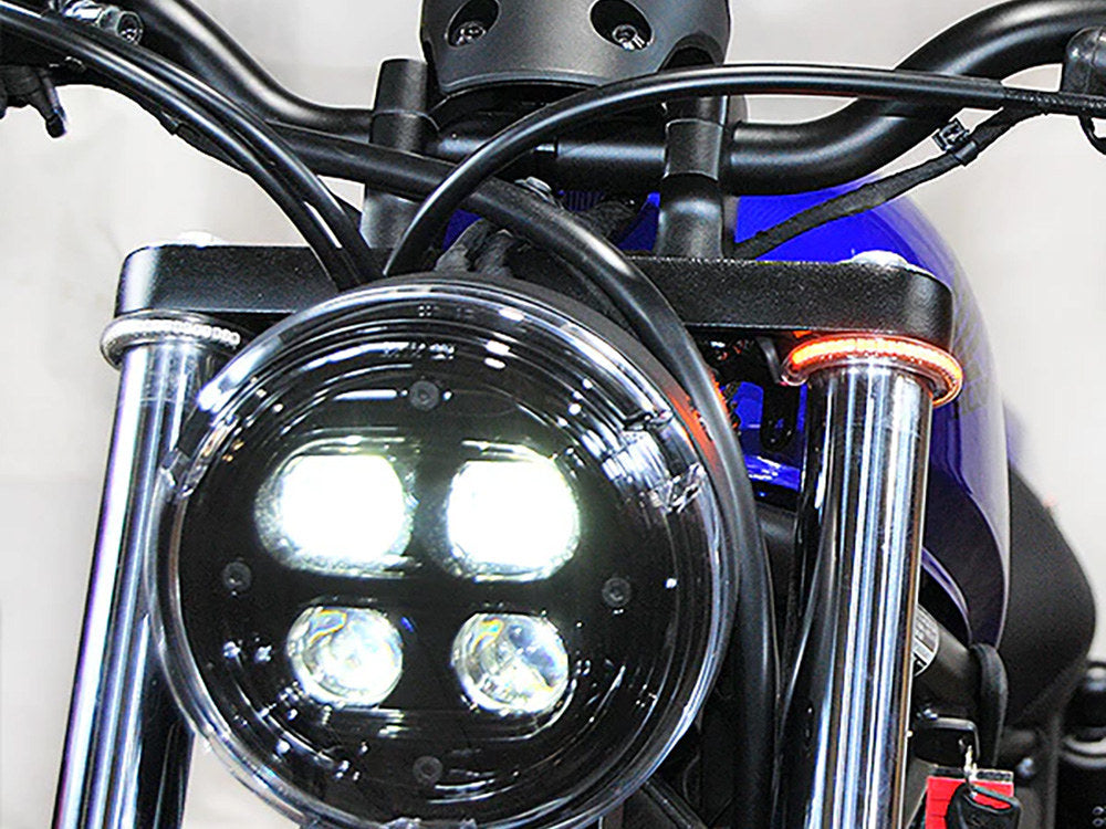 360 degrees Front Turn Signal with Clear Lens. Fits Honda CMX / Rebel 500cc 2017up