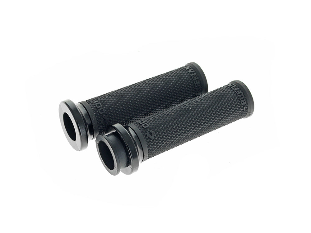 Ruffian Lock-On Handgrips - Black/Black. Fits Indian Touring 2018up.