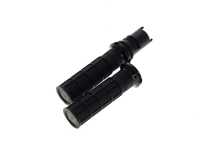 Hart-Luck Full Waffle Lock-On Handgrips - Black. Fits CVO Touring 2023up, Street Glide & Road Glide 2024up, Touring 2025up & Softail 2025up