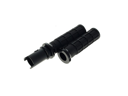 Hart-Luck Full Waffle Lock-On Handgrips - Black. Fits CVO Touring 2023up, Street Glide & Road Glide 2024up, Touring 2025up & Softail 2025up