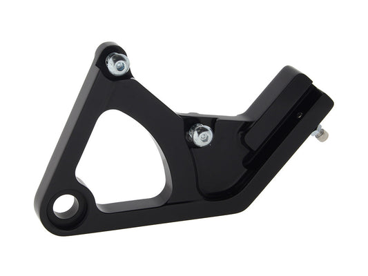 Right Hand Rear Caliper Mount - Black. Fits Softail 1987-1999.